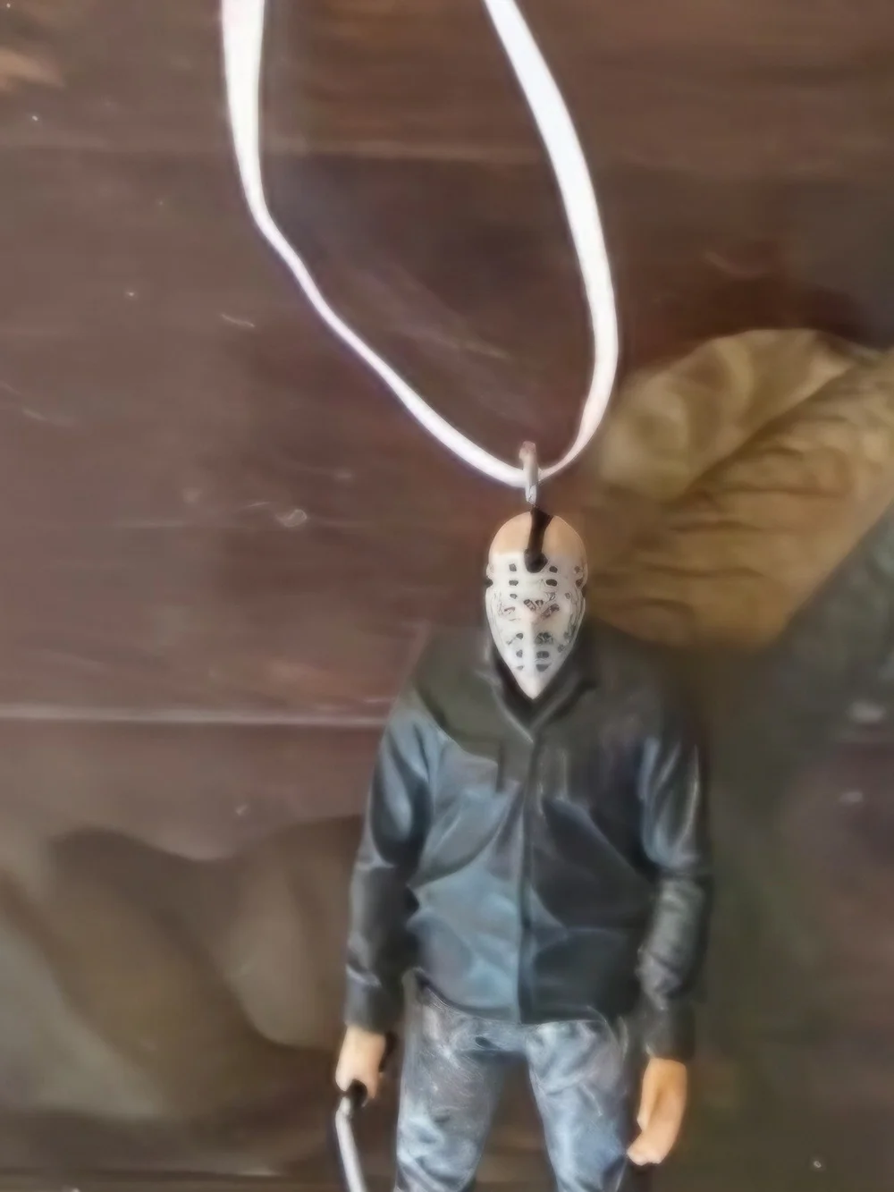 Two Holiday Horror Jason Masked & Acrylic Cut-Out Ornaments - Gray